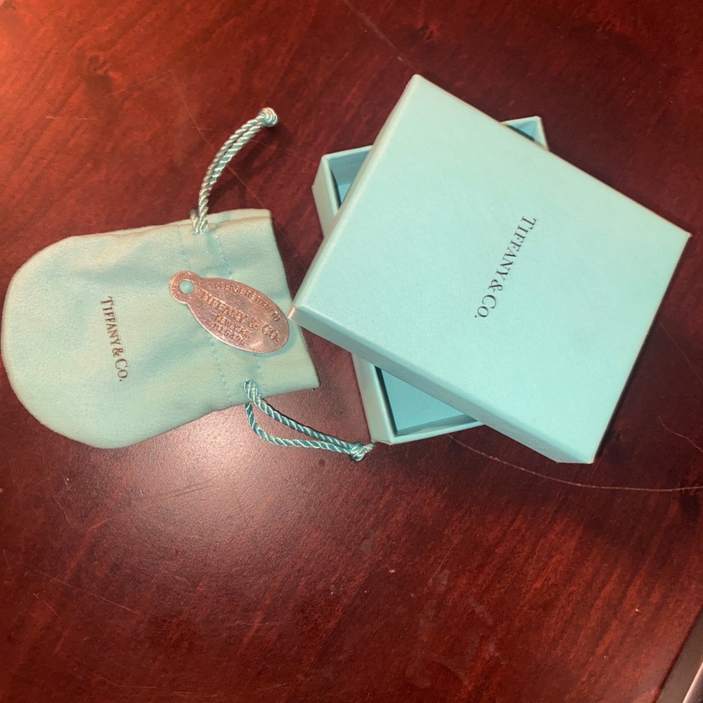 Tiffany and Co. Oval dog tag pendent